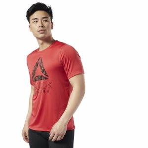 Reebok Graphic T Shirt Herren - Rot - DE 724-MVI